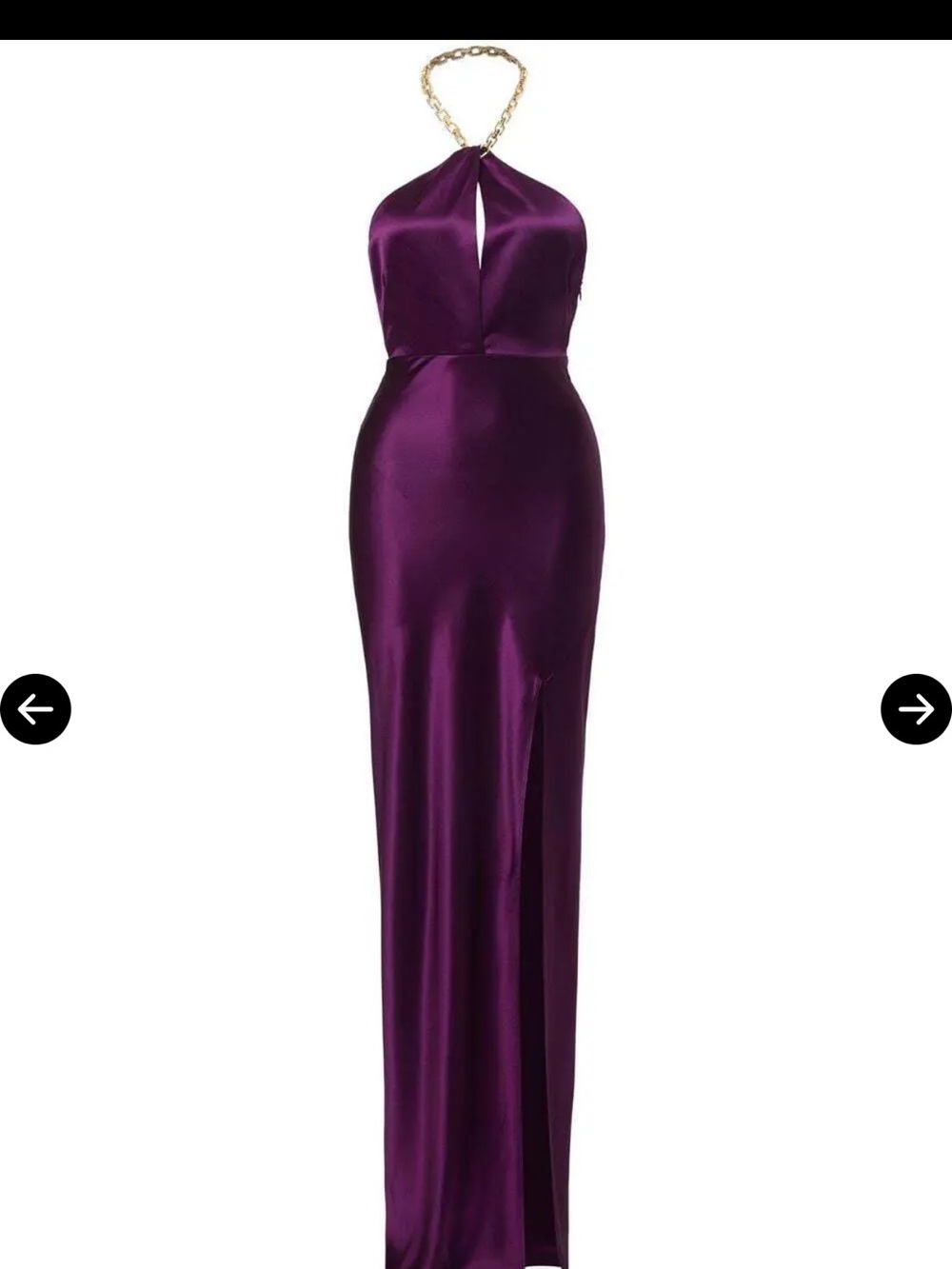Nicholas Ambra Chain Link Halter Dress – Mulberry Purple – Size 6 – NWT